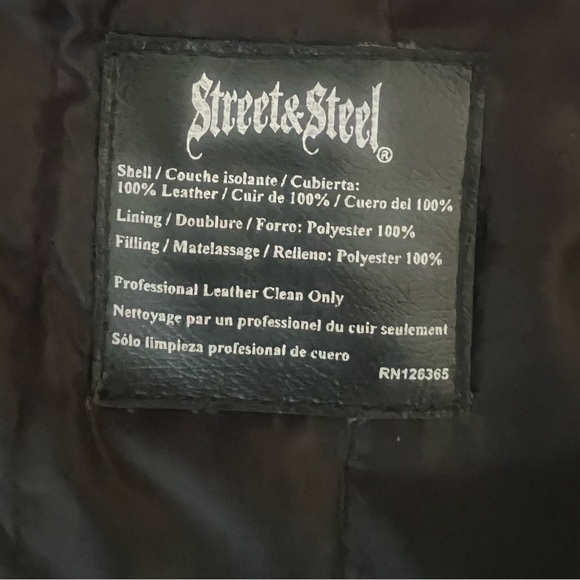 Leather Street&Steel Men’s Motorcycle jacket - Picture 5 of 7